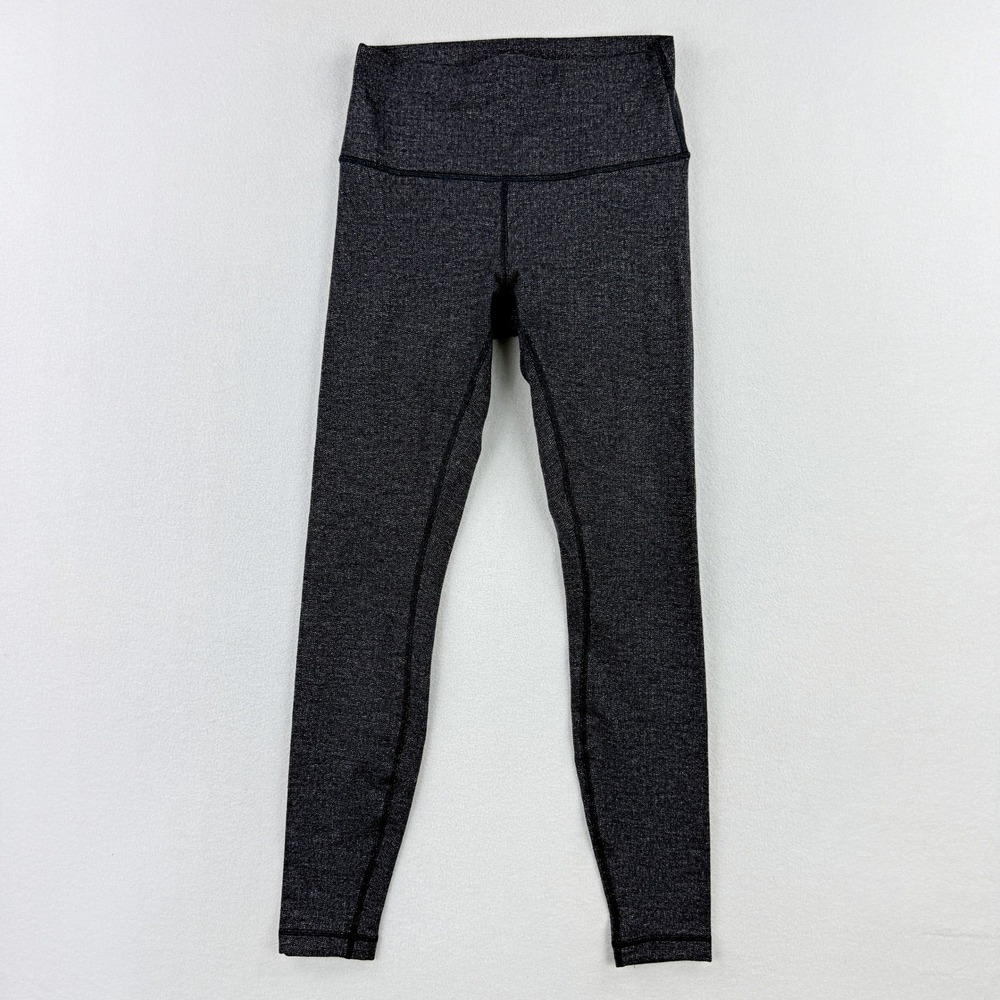 Lululemon Wunder Under Hi-Rise 7/8 Tight 25", Knit Size 6 Womens Heather Black